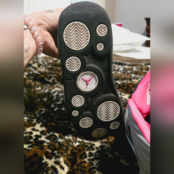 Nike Jordan Flight 9 Wolf Grey Hyper Pink size 6.5 youth - Picture 6 of 7